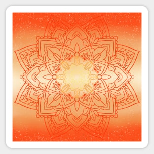 Orange & Yellow Gradient Mandala Sticker